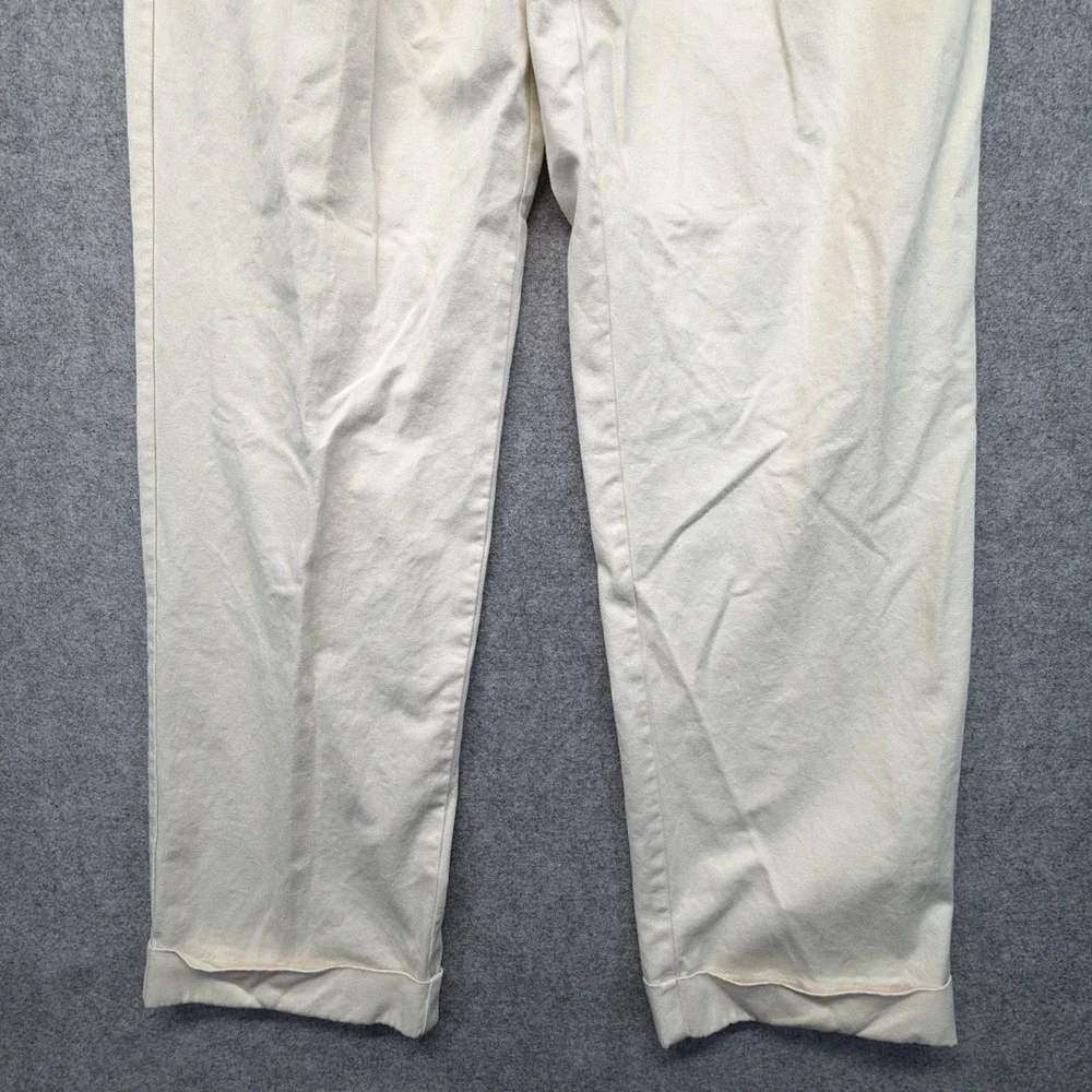 Vtg Polo Ralph Lauren Pants Mens 36x32 (Fits 34x31) Beige Hammond Pleated Chino